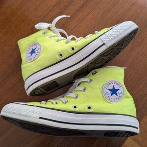 Converse All Star Chuck Taylor Neon Lime Twist Green High Top Sneakers Size 7